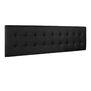 Cabecero Tapizado Base Cama King Cuadros Negro-BANZAY