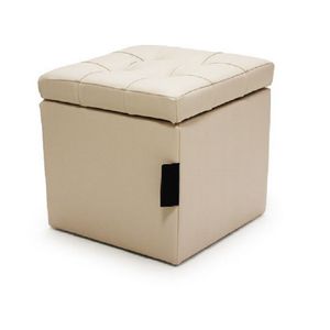 Puff Baúl 40X40 Beige-BANZAY