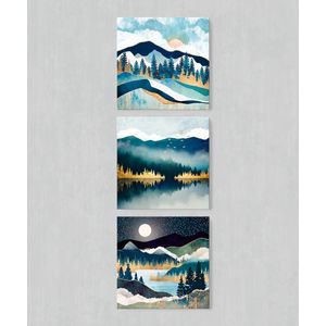 Set x 3 Cuadros Valle Egeo - Interior P
