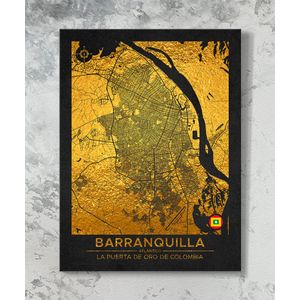 Cuadro Mapa Barranquilla - Interior P