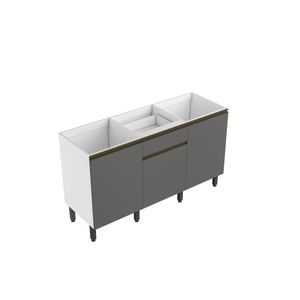 Mueble Base Santiago 150cm 3 puertas 1 cajón gráfito