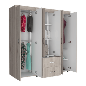 Closet Bariloche 180X170X50 RTA Ceniza Blanco