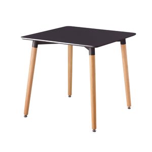 Mesa BM-T03 80 X 80 X 74 4P Negro Café Claro