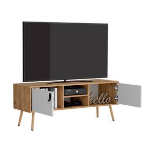 Rack para TV 50'' 121 x 48 HUNA RTA Macadamia Blanco