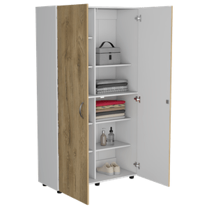 CLOSET DOPIO 180X100X40 RTA Blanco Macadamia