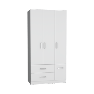 Closet Sebree 3P 2C 180X90X47 RTA Blanco ZF