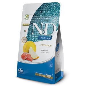 Comida Para Gato N&D Ocean Adult Castrado Salmao 1,5 Kg