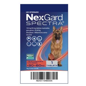 Antipulgas Para Perros Nexgard Spectra De 30 A 60 Kg