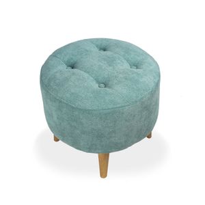 Puff Redondo Valentina 4 patas (39x40x40) Verde Menta - DKO DESING SAS