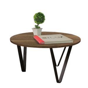 Mesa De Centro Redonda Victory (36x60x60) Amaretto - DKO DESING SAS