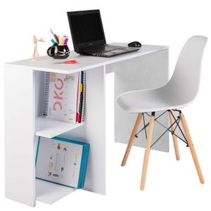 Combo Escritorio Tony (75x80x40) Blanco + Silla Eames - DKO DESING SAS