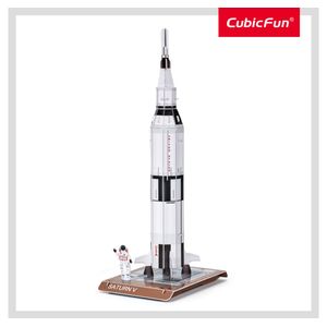 Rompecabezas 3D Saturn V Rocket Nasa - 24 Pz Nivel Inicial - Cubic Fun