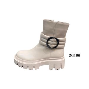 Botin beige aplique tacon 5cm