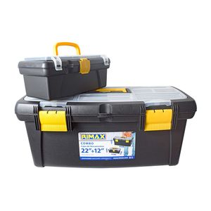 Caja de herramientas 22" + caja 12" tapa panal rimax