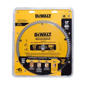 Hoja De Sierra De Inglete Corte Transv. Fino De 12" x 80D Dewalt DW3128