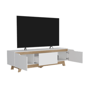 Centro de entretenimiento Woodall TV 80'' 53X180X45 RTA Blanco Fresno