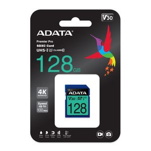 Memoria SD Adata 128GB PremierPro Video En 4K