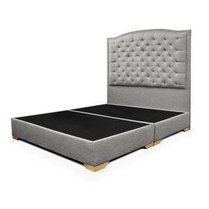 Cama Capitoneada Bertolini Gris de 200 cm