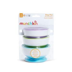 Set De Platos De Succion Stay Put Lila Verde Azul - Munchkin