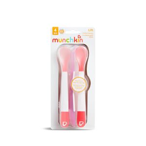 Cuchara Bebe Punta Suave Lift Paq x 3 Rosa Lila Rojo - Munchkin