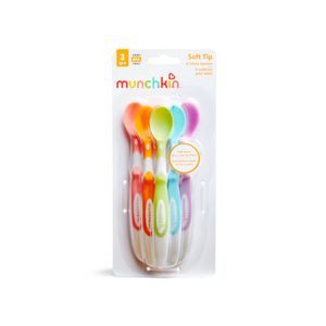 Cucharas Silicona Punta Suave X 6 Multicolor Claras - Munchkin