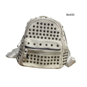 Morral blanco apliques plateados