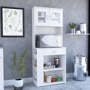 Mueble para Microondas Cocina Capitan Bertolini Color Blanco