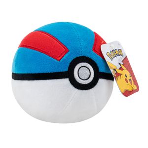 Peluche Poke Ball 12Cm Greatball Azul Blanco - Pokemon