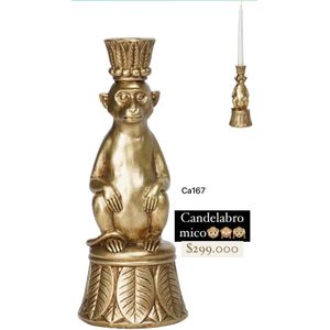 Candelabro mico dorado