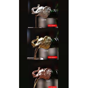 Dispensador de botellas metalico elefante plateado