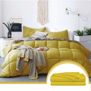 Combo Edredon Bicolor + Set Sabanas Unicolor