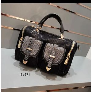 Bolso Incanta shoes Bolso Negro Apliques Be271