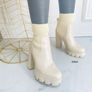 Calzado Incanta shoes Botin Beige Tacón Zf854