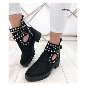 Botin negro taches plateados