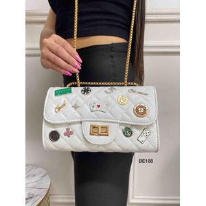 Bolso Blanco Detalles Brillantes