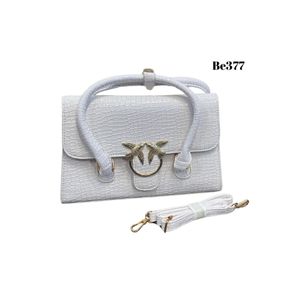 bolso textura blanco aplique dorado
