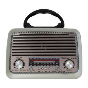 Radio Portatil Retro AM FM Con Entrada Auxiliar