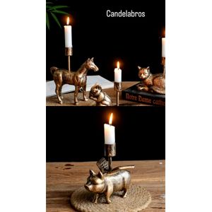 Candelabros: caballo y marranito