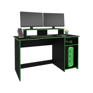 Escritorio Gamer Huni 90X136X60 RTA Wengue Verde