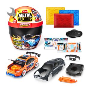 Casco Gr Heroe De Velocidad Arma Tu Vehiculo Gris Naranja - Metal Machines