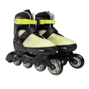 Patines En LInea Electric V2 Chasis Aluminio TallaM Ajustable34-37 4Ruedas Negro Limon - Zoom