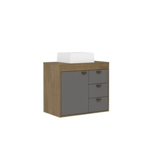 Mueble de baño de 70 cm en MDP Sin Lavamanos Gris