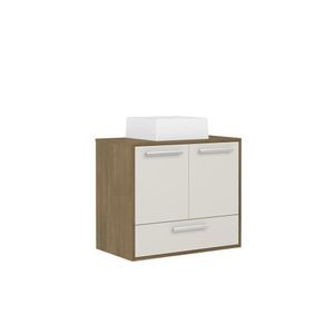 Mueble de baño de 70 cm en MDP Sin Lavamanos Off white 2P 1 CAJÓN