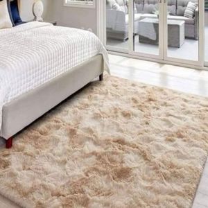 Tapete Terciopelo  Beige Blanco Claro 2.00mt x 1.50mt