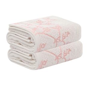 Set 2 Unidades Toallas Manos Harmony 40X70 Marfil Peach - Essenza