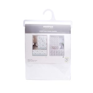 Cortina Bano Peva Plumas Blanco 180x180 Essenza