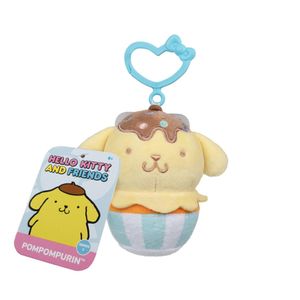Peluche Hello Kitty Llavero 10Cm Pompompurin Celeste Amarill