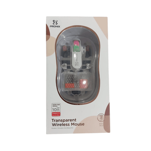 Mouse Transparente Pronix con Base Blanca